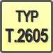 Piktogram - Typ: T.2605-K